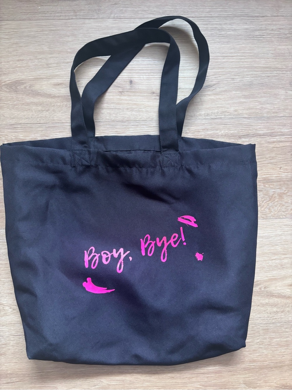 Boy, Bye Mom 2023 Reusable Tote Bag Cute Beach Grocery Shopping Black Two Sided